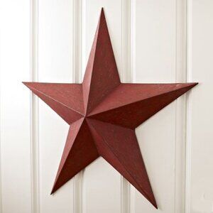 POTTERY BARN Metal Barn Star, Red